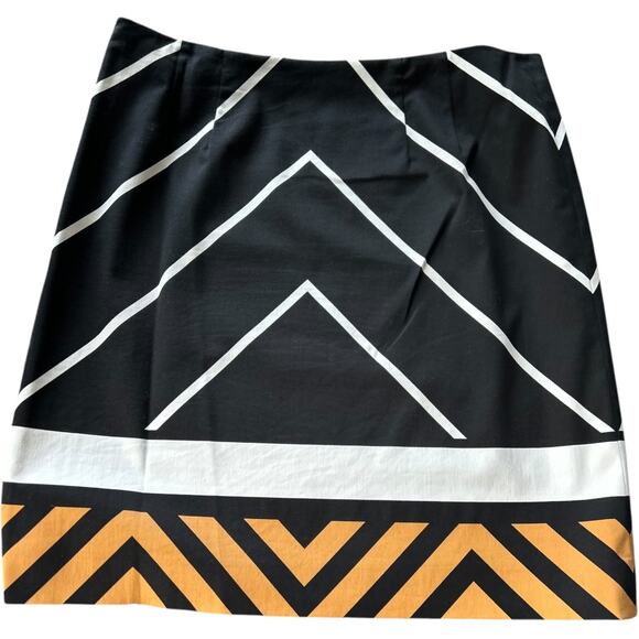 EUC PER SE by Carlisle Skirt Gold, Black & White Size 14 - Picture 3 of 5